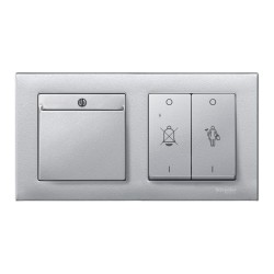 Merten, Płytka centralna System M łącznika hotelowego aluminiowy Merten MTN315460 Schneider