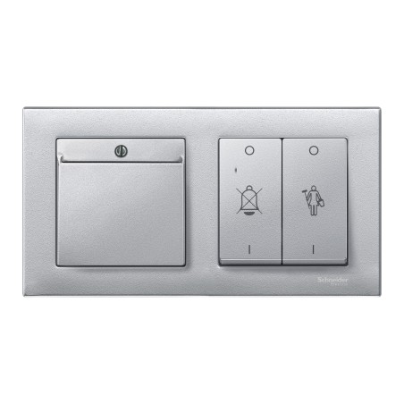 Merten, Płytka centralna System M łącznika hotelowego aluminiowy Merten MTN315460 Schneider
