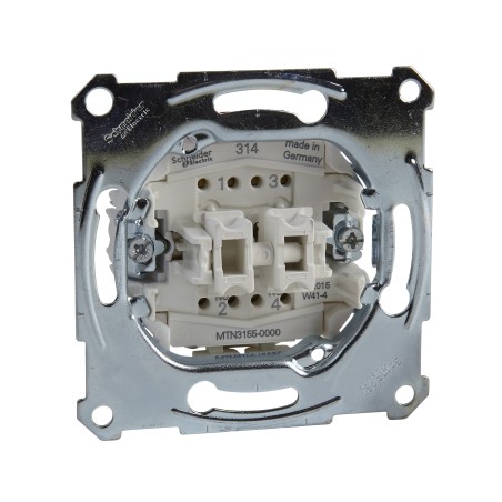 Merten, Mechanizm przycisku podwójnego zacisk bezśrubowy 250VAC 10A Merten MTN3155-0000 Schneider