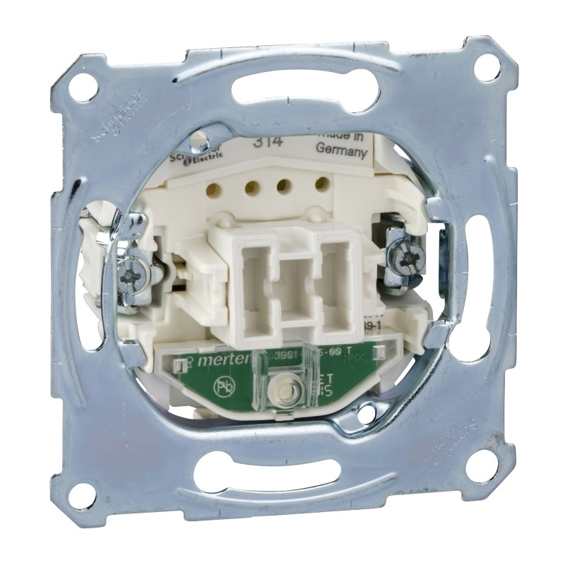 Mechanizm łączn. pojedyn., 1-bieg., z podświetl., p/t,10AX, AC 250 V, b.śrub. Merten MTN3131-0000 Schneider