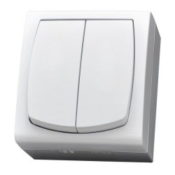 Madera wyłącznik świecznikowy IP44 biały Ospel - hurtownia elektryczna Amper.pl