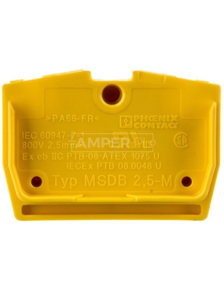 Złączka przelotowa 2,5mm2 żółta MSDB 2,5-M YE 3244290 /50szt./