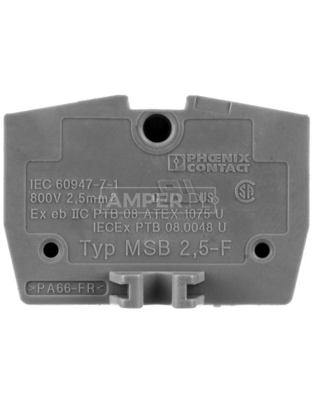 Złączka przelotowa 2,5mm2 szara MSB 2,5-F 3244041 /50szt./