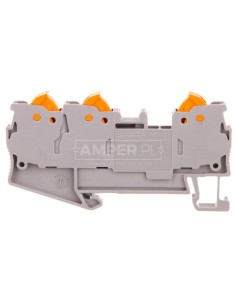 Złączka szynowa 3-przewodowa 4mm2 szara QTC 1,5-TWIN 3205048 /50szt./