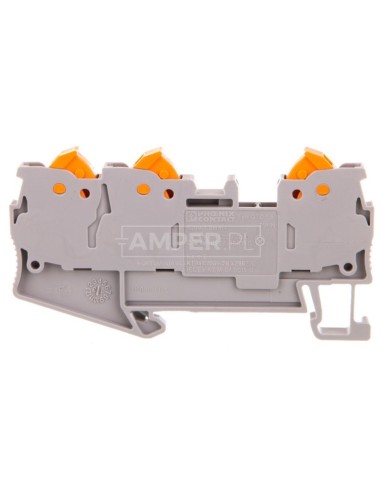 Złączka szynowa 3-przewodowa 4mm2 szara QTC 1,5-TWIN 3205048 /50szt./