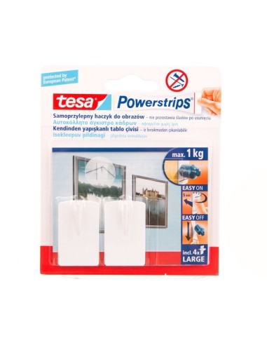 Haczyk samoprzylepny POWERSTRIPS do obrazów biały 2szt. 58031-00128-01