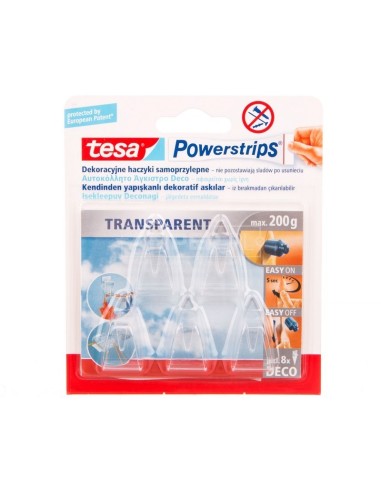 Haczyk samoprzylepny POWERSTRIPS DECO 5szt. przezroczysty 58900-00017-01