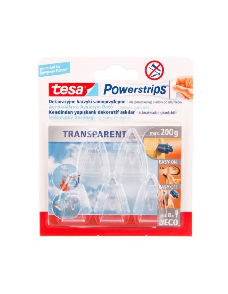 Haczyk samoprzylepny POWERSTRIPS DECO 5szt. przezroczysty 58900-00017-01
