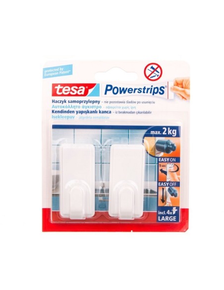 Haczyk samoprzylepny POWERSTRIPS prostokątny duży biały 58010-00130-01 /2szt./