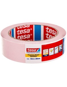 Taśma malarska profesjonalna precyzyjna do delikatnych powierzchni 50m 30mm różowa 04333-00019-02