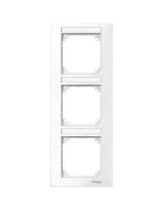 Merten, Ramka M-Plan z polem opisowym potrójna pionowa biały active Merten MTN513325 Schneider