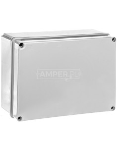 Puszka natynkowa gładka z pokrywą seria 410 IP56 300x220x120 szara EC410C8