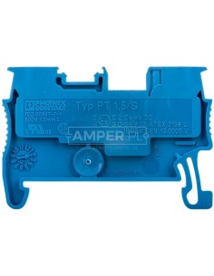 Złącza szynowa przepustowa 2-przewodowa 1,5mm2 sprężynowa niebieska Ex PT 1,5/S BU 3208126 /50szt./