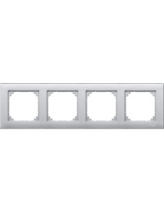 Merten, Ramka M-Plan czterokrotna aluminiowy Merten MTN486460 Schneider