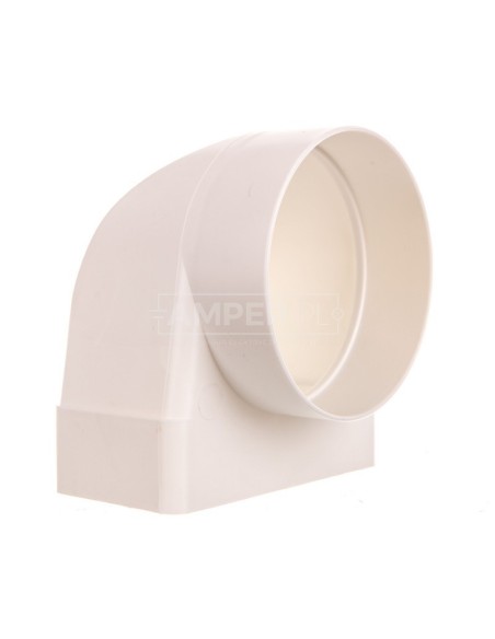 Kolanko łączniowe z łącznikiem wewnętrznym100mm białe 430