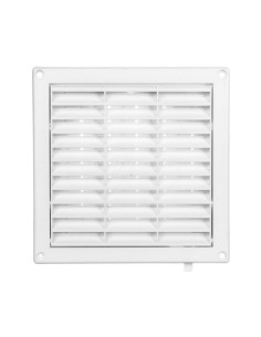 Kratka wentylacyjna 130x130mm fi 125mm biała żaluzja+sznurek T34