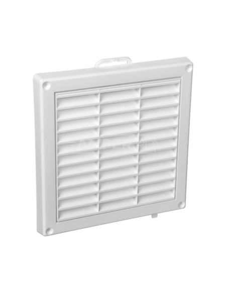 Kratka wentylacyjna 130x130mm biała żaluzja+sznurek T43