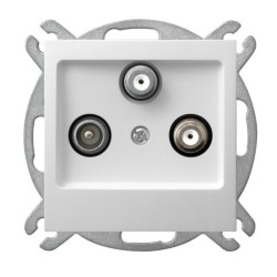 Impresja gniazdo RTV SAT SAT białe GPA-Y2S m 00 - hurtownia elektryczna Amper.pl