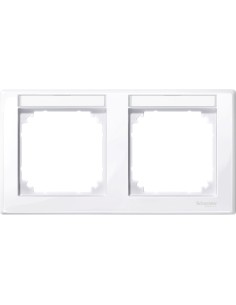 Merten, Ramka M-Smart z polem opisowym podwójna pozioma biały active Merten MTN471225 Schneider