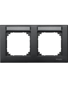 Merten, Ramka M-Plan z polem opisowym podwójna pozioma antracytowy Merten MTN472214 Schneider