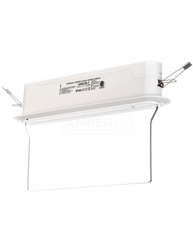 Oprawa awaryjna ARROW P LED 1W 3h dwuzadaniowa + PU31 PU41 biała ARP/1W/C/3/SA/X/WH