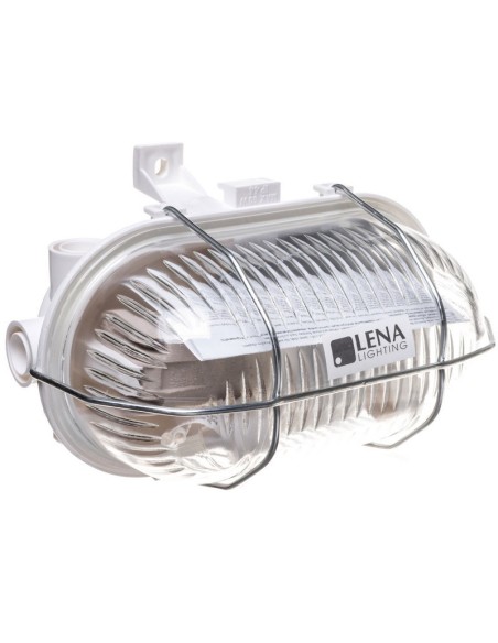 Oprawa kanałowa OVAL 1x60W E27 SIMETAL BIAŁY z rozkładaną siatką 321177/EU