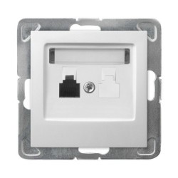 Impresja gniazdo telefoniczne pojedyncze białe GPT-1Y m 00 - hurtownia elektryczna Amper.pl