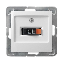 Impresja gniazdo głośnikowe pojedyncze białe GG-1Y m 00 - hurtownia elektryczna Amper.pl