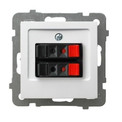 As gniazdo głośnikowe podwójne białe GG-2G m 00 - hurtownia elektryczna Amper.pl