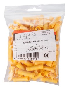 Końcówka /tulejka/ łącząca izolowana 4-6mm2 PVC LI 6 /100szt./