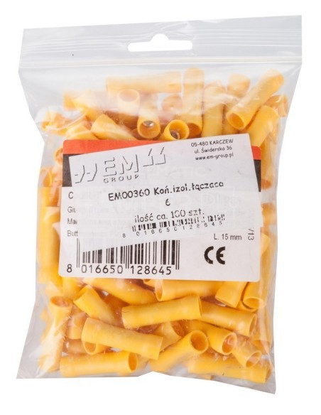 Końcówka /tulejka/ łącząca izolowana 4-6mm2 PVC LI 6 /100szt./