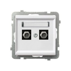 Sonata gniazdo TV podwójne typu F białe GPA-2RF m 00 - hurtownia elektryczna Amper.pl