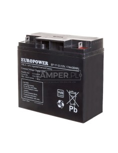 Akumulator bezobsługowy AGM 17Ah 12V Europower EP 17-12