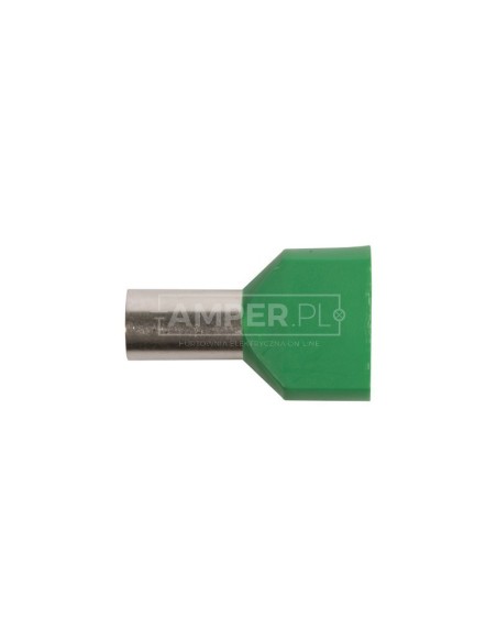 Końcówka tulejkowa izolowana HI 2X16/14 zielona E08KH-02020102901 (50szt.)