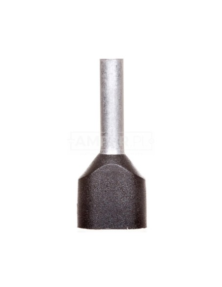 Końcówka tulejkowa podwójna izolowana /czarna/ TV 1,5-10 /100szt./