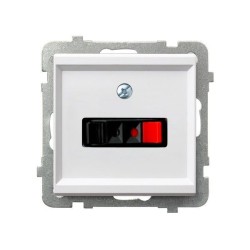Sonata gniazdo głośnikowe pojedyncze białe GG-1R m 00 - hurtownia elektryczna Amper.pl