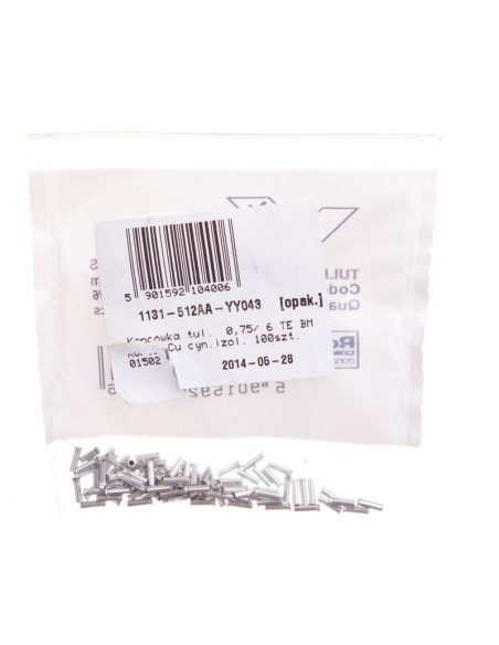 Końcówka tulejkowa T 0,75mm2/6mm cynowana T0,75L6 /100szt./