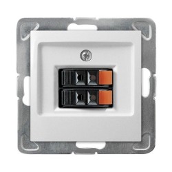 Impresja gniazdo głośnikowe podwójne białe GG-2Y m 00 - hurtownia elektryczna Amper.pl