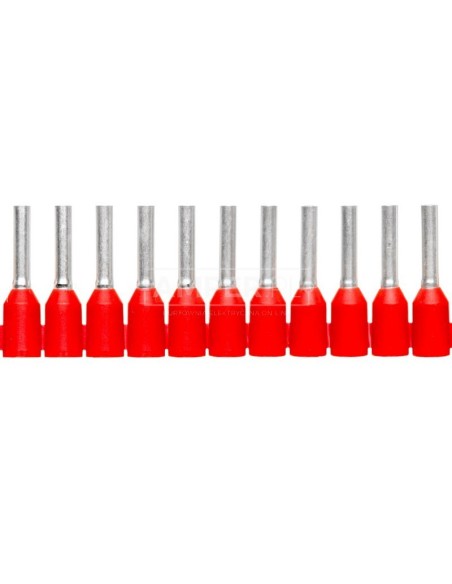 Końcówka tulejkowa 1mm2 czerwona izolowana AI 1,0-8 RD-S 1212523 /1000szt./