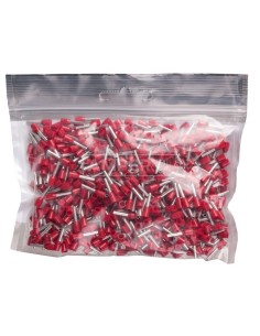 Końcówka tulejkowa izolowana TI 1mm2/8mm czerwona cynowana TI1L8x500 /500szt./