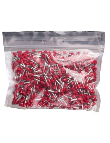 Końcówka tulejkowa izolowana TI 1mm2/8mm czerwona cynowana TI1L8x500 /500szt./