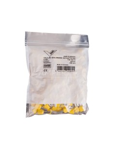 Końcówka tulejkowa izolowana TID 2x6mm2/14mm żółta cynowana TID2x6L14 /100szt./