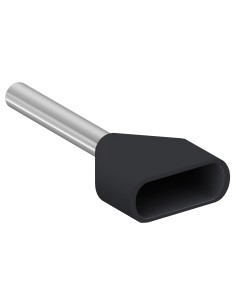 Końcówka tulejkowa podwójna izolowana 1,5mm2 czarna AZ5DE015 /500szt./