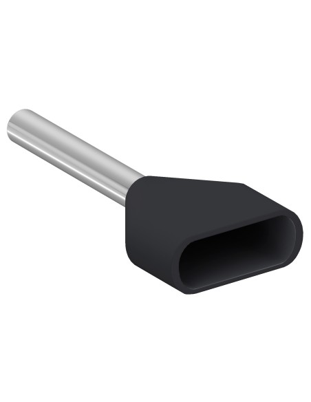 Końcówka tulejkowa podwójna izolowana 1,5mm2 czarna AZ5DE015 /500szt./