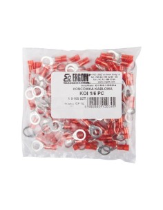 Końcówka oczkowa izolowana KOI 1/6 PC E09KO-02010200600 (100szt.)