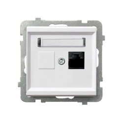 Sonata gniazdo komputerowe pojedyncze białe GPK-1R K m 00 - hurtownia elektryczna Amper.pl