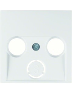 Berker Kwadrat element centralny do gniazda antenowego 2-3-wyjścia biały Hager 5312038989 - hurtownia elektryczna Amper.pl