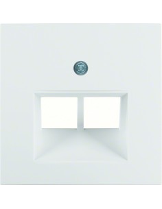 Berker Kwadrat element centralny do gniazda przyłączeniowego UAE 2-krotny biały Hager 5314098989 - hurtownia elektryczna Amper.p