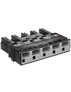 Wtyk 5-torowy czarny WINSTA 770-415  /50szt./