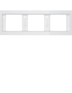 Berker K1 ramka 3-krotna pozioma biała Hager 13737009 - hurtownia elektryczna Amper.pl